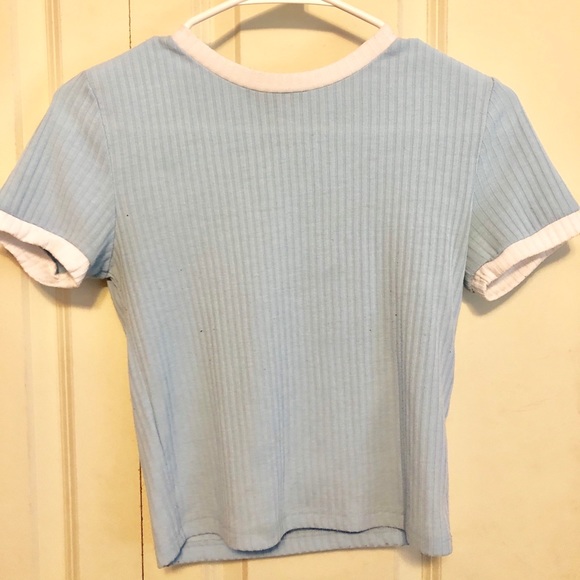 Forever 21 Blue babydoll crop top - Picture 1 of 1